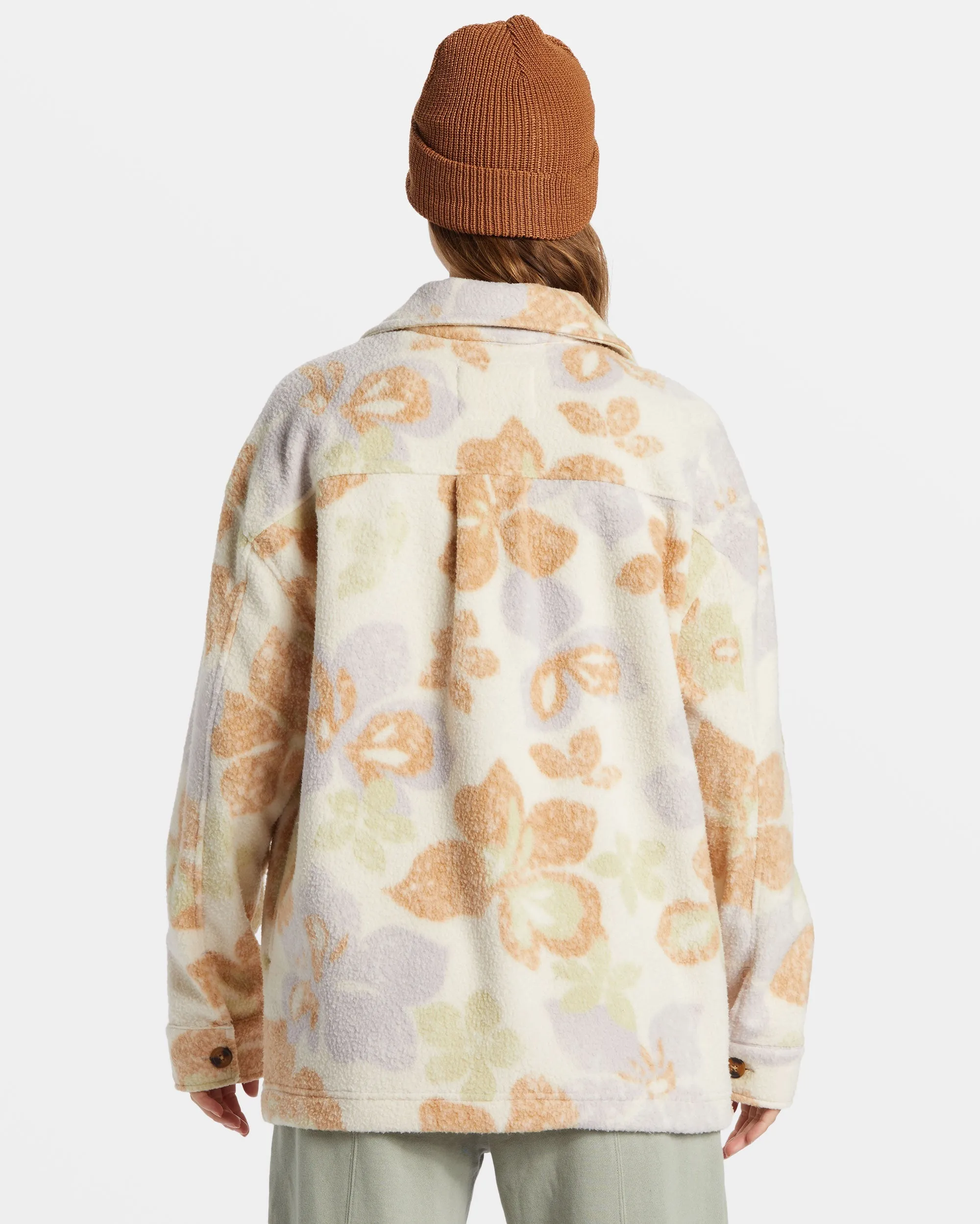 Happy Camper Shacket Button Sweater - Summer Rain Billabong