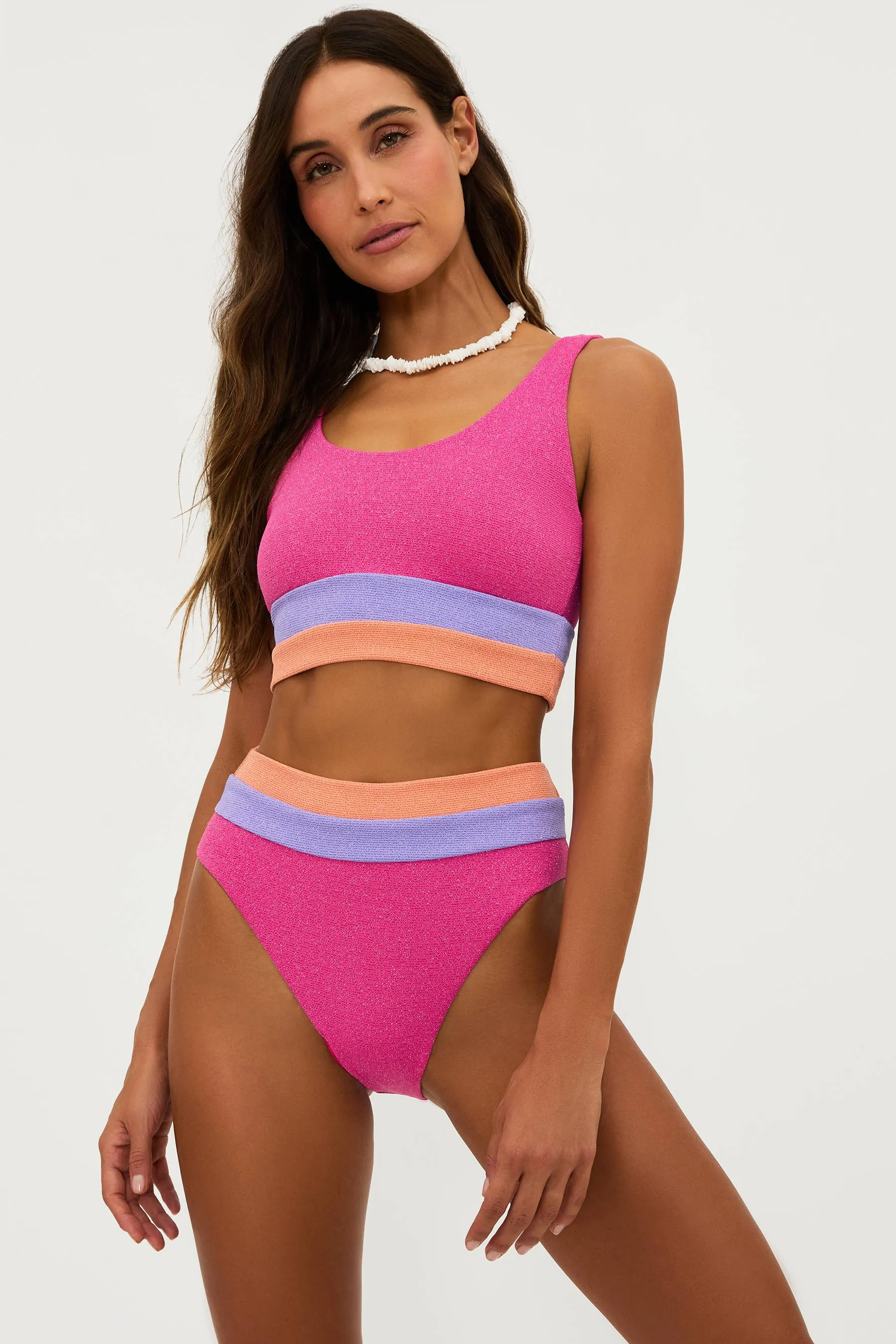 Heidi Bottom Coral Bay Colorblock Scrunch Beach Riot