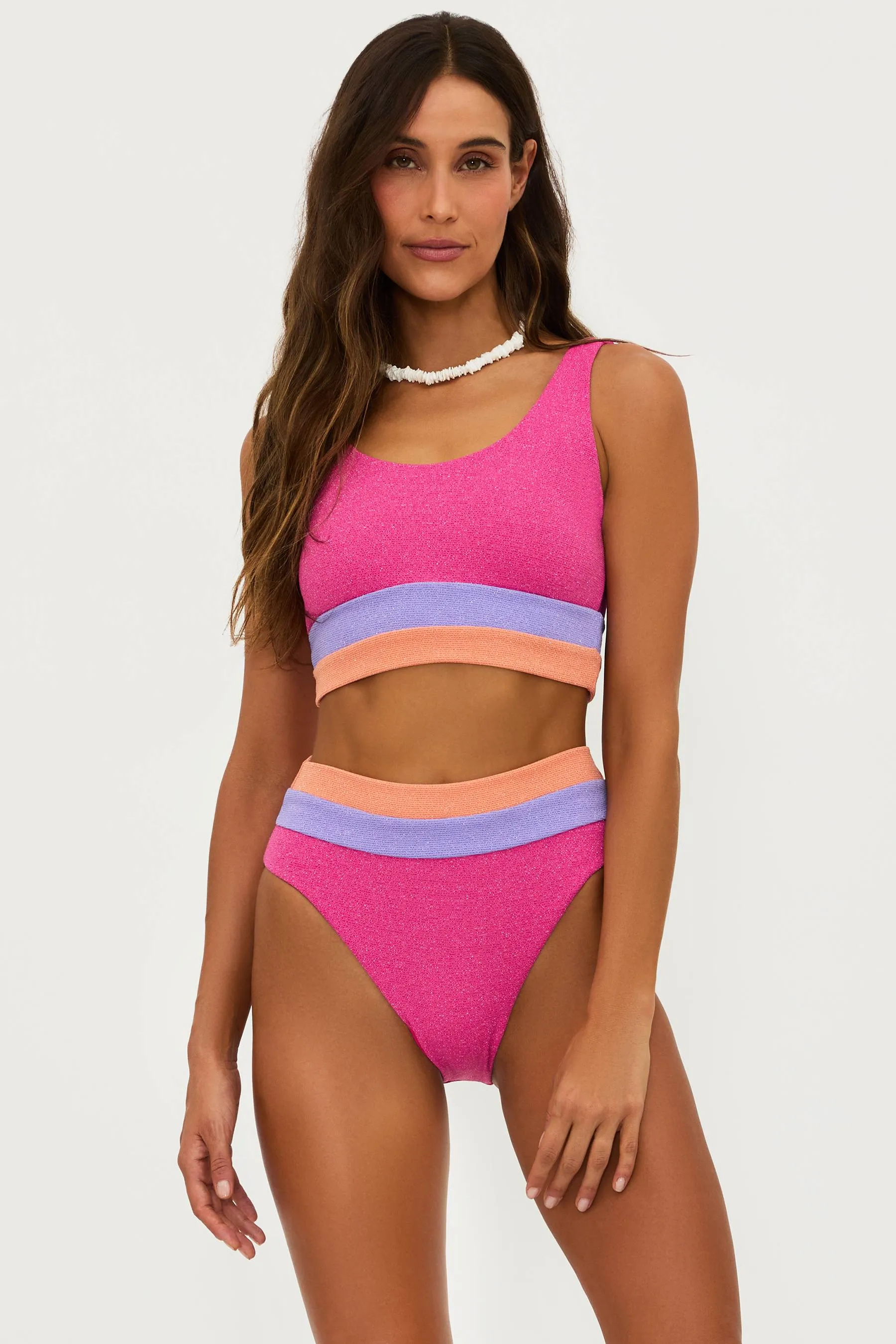 Heidi Bottom Coral Bay Colorblock Scrunch Beach Riot