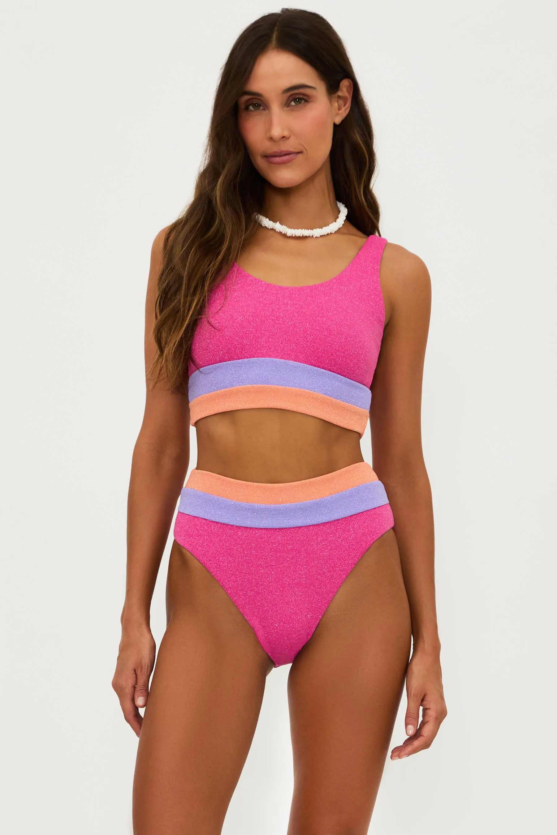 Heidi Bottom Coral Bay Colorblock Scrunch Beach Riot