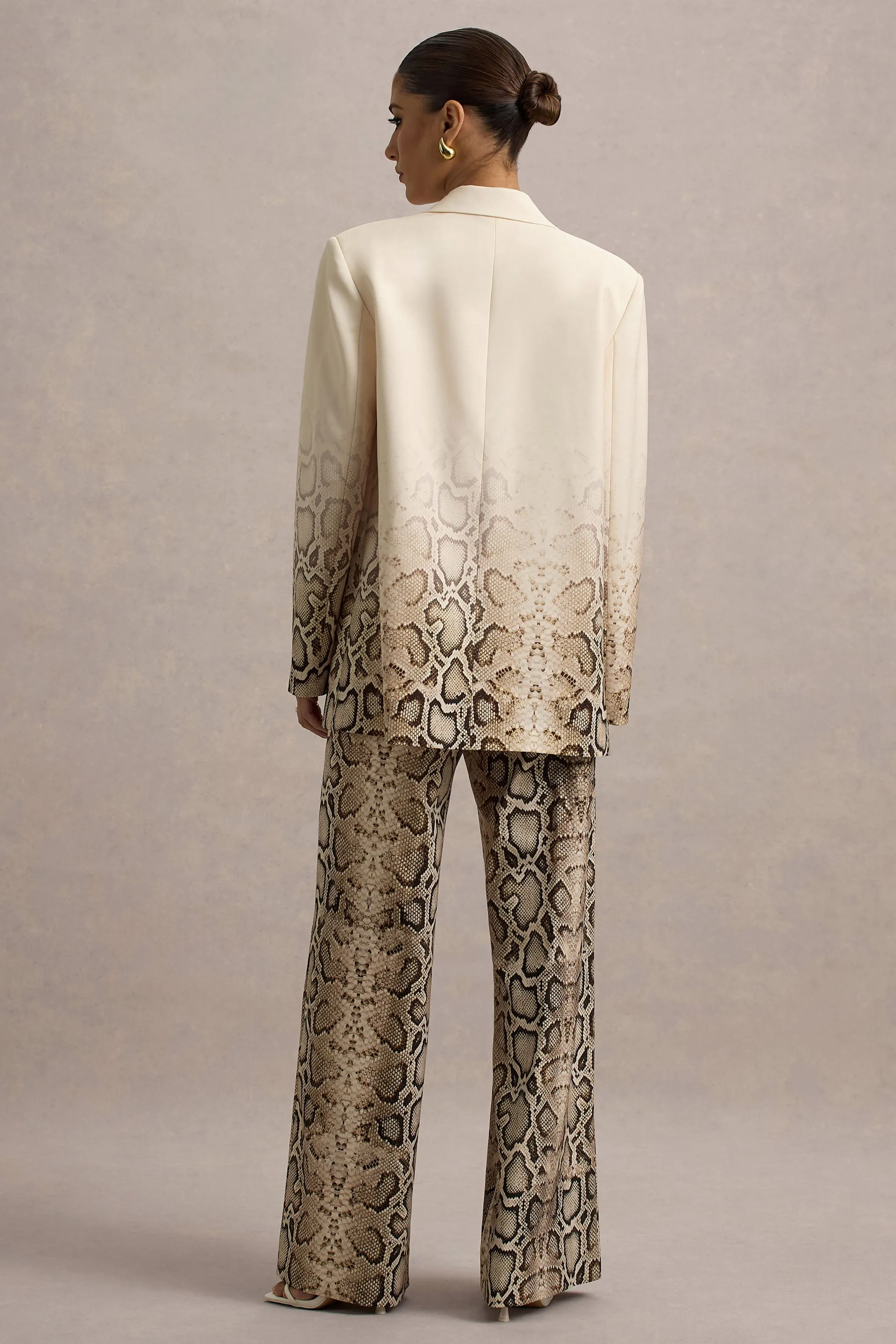 Hurley | Snake Print Ombre Longline Blazer Club L London
