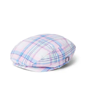 Janie and Jack Plaid Linen-Blend Newsboy Cap