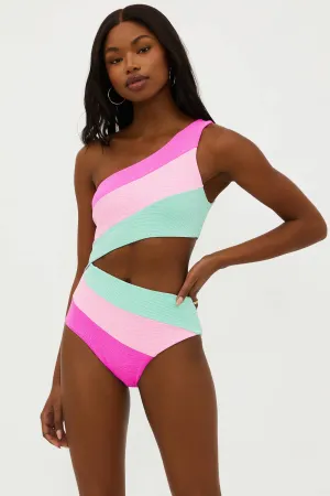 Joyce One Piece Blossom Colorblock Scrunch Beach Riot