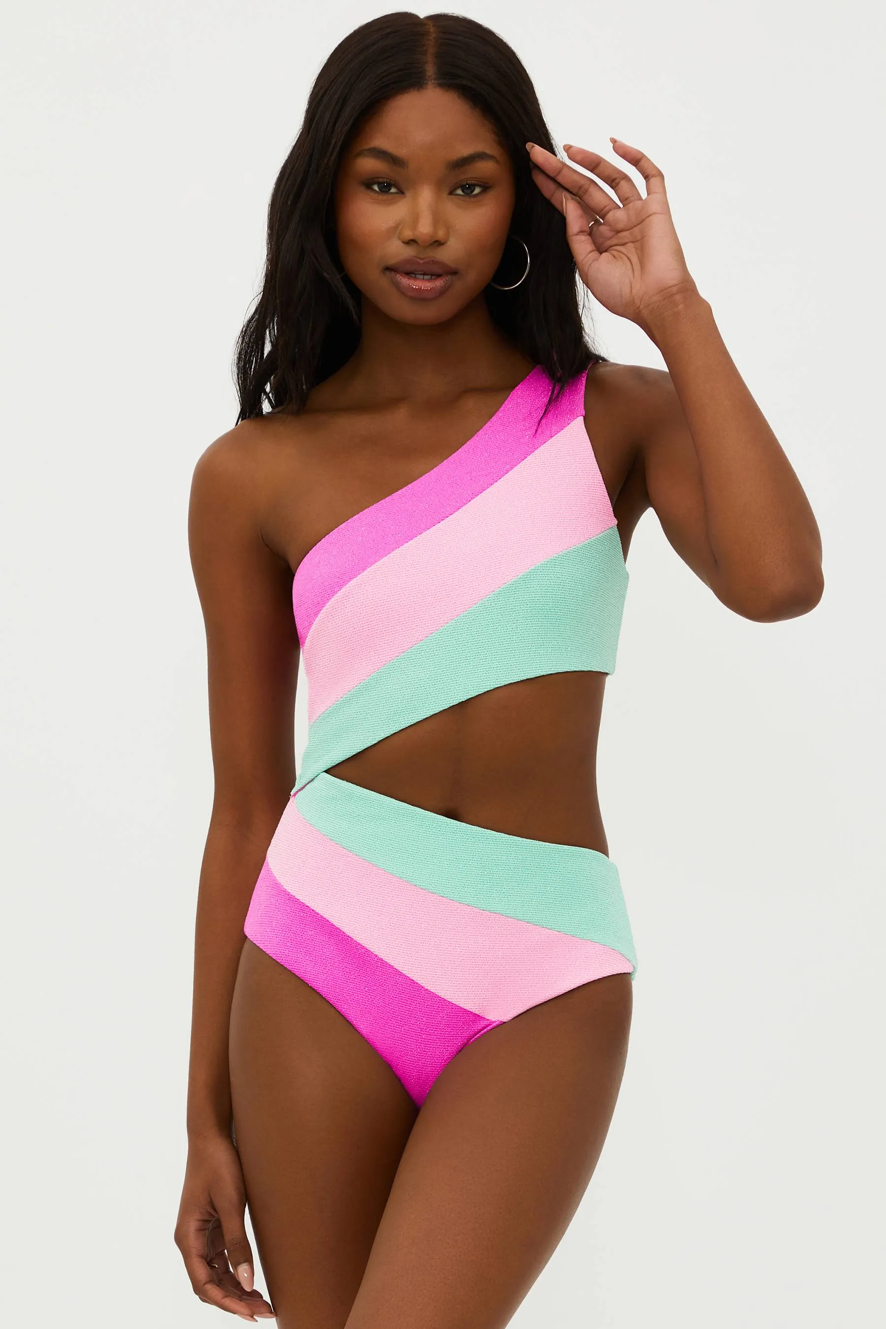 Joyce One Piece Blossom Colorblock Scrunch Beach Riot