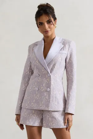 Kennedy | Mauve Lace Tailored Blazer Club L London