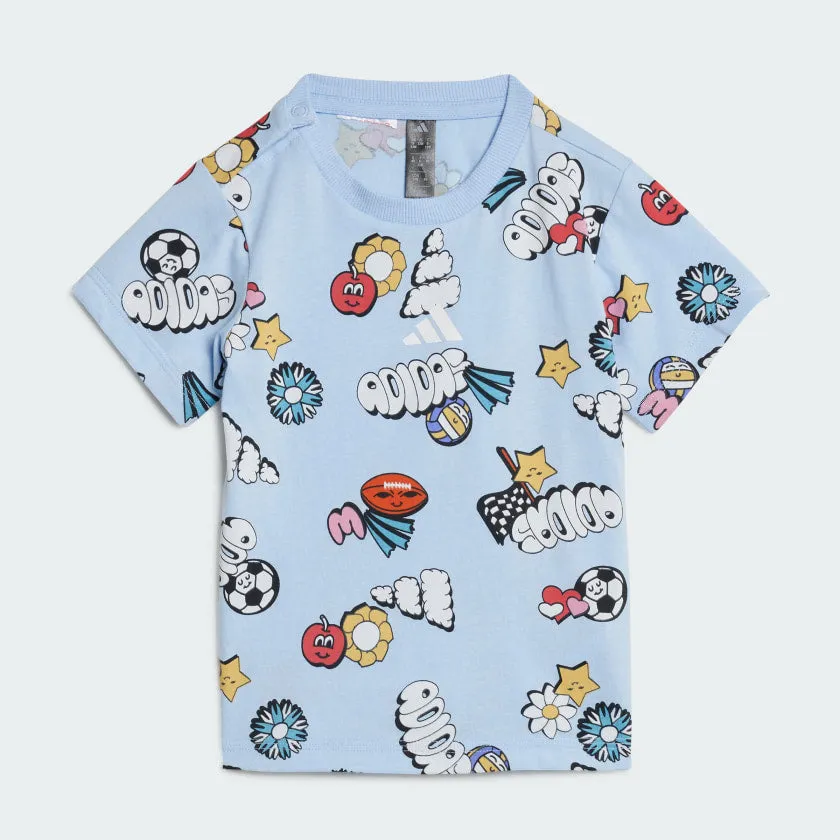 Kids' adidas Seasonal Essentials Fun Allover Print Set Kids