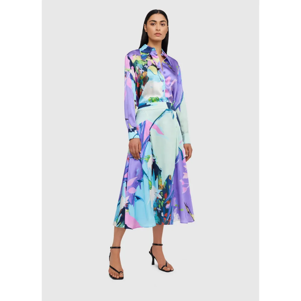 Leo Lin Illusory Silk Blouse