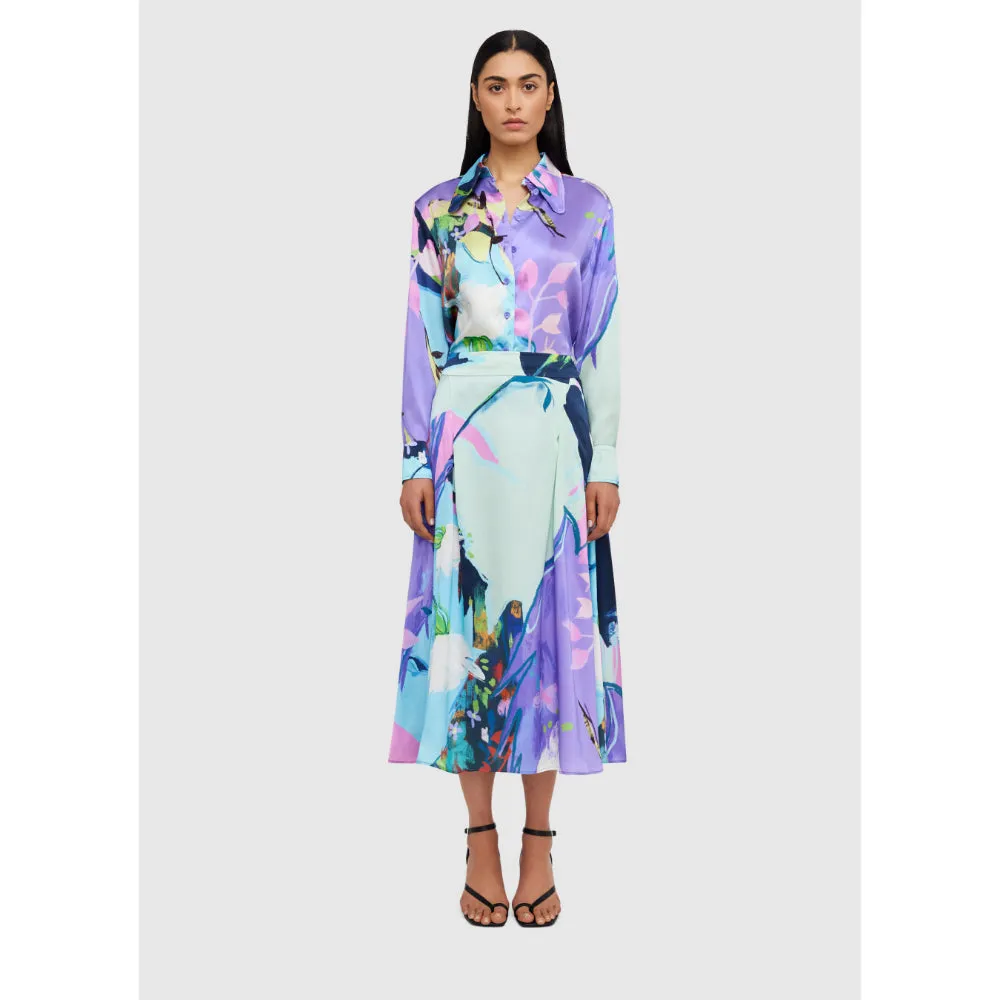 Leo Lin Illusory Silk Blouse