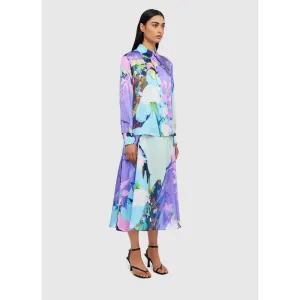 Leo Lin Illusory Silk Blouse