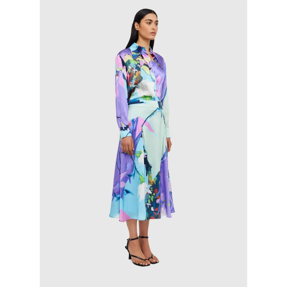 Leo Lin Illusory Silk Blouse