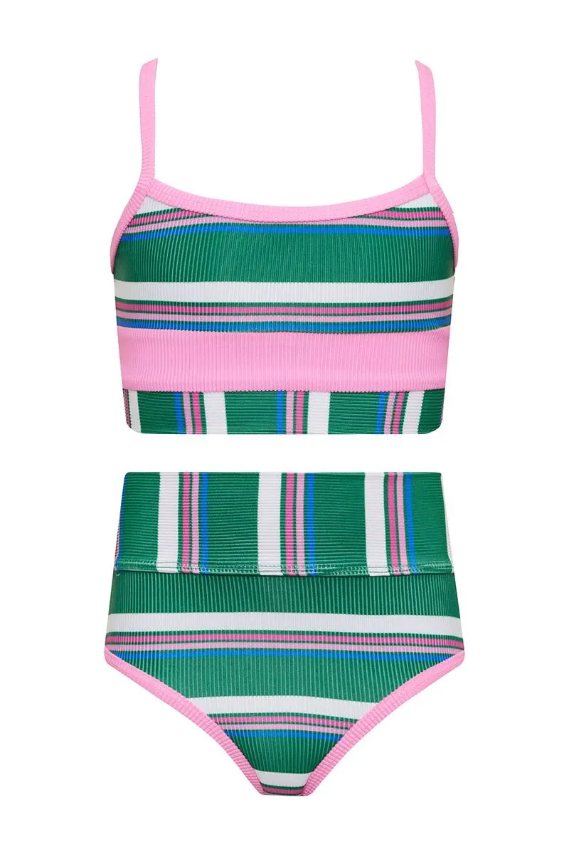 Little Eva & Emmie Set Jelly Bean Stripe Beach Riot