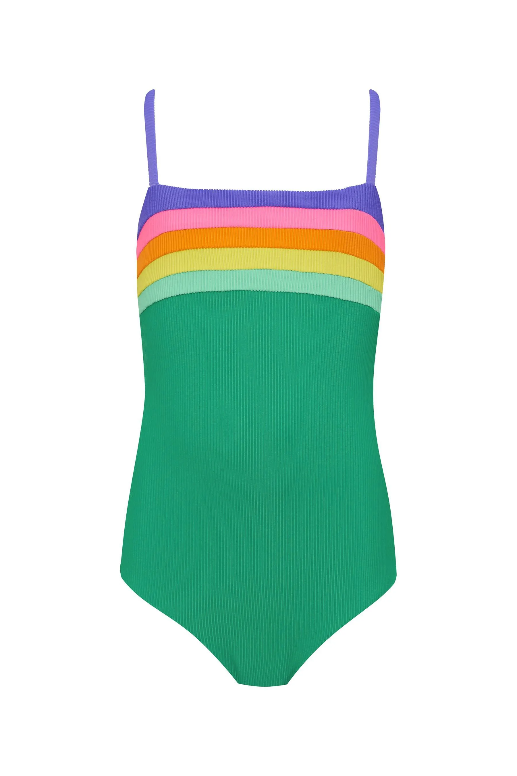 Little Jessa One Piece Technicolor Colorblock Beach Riot