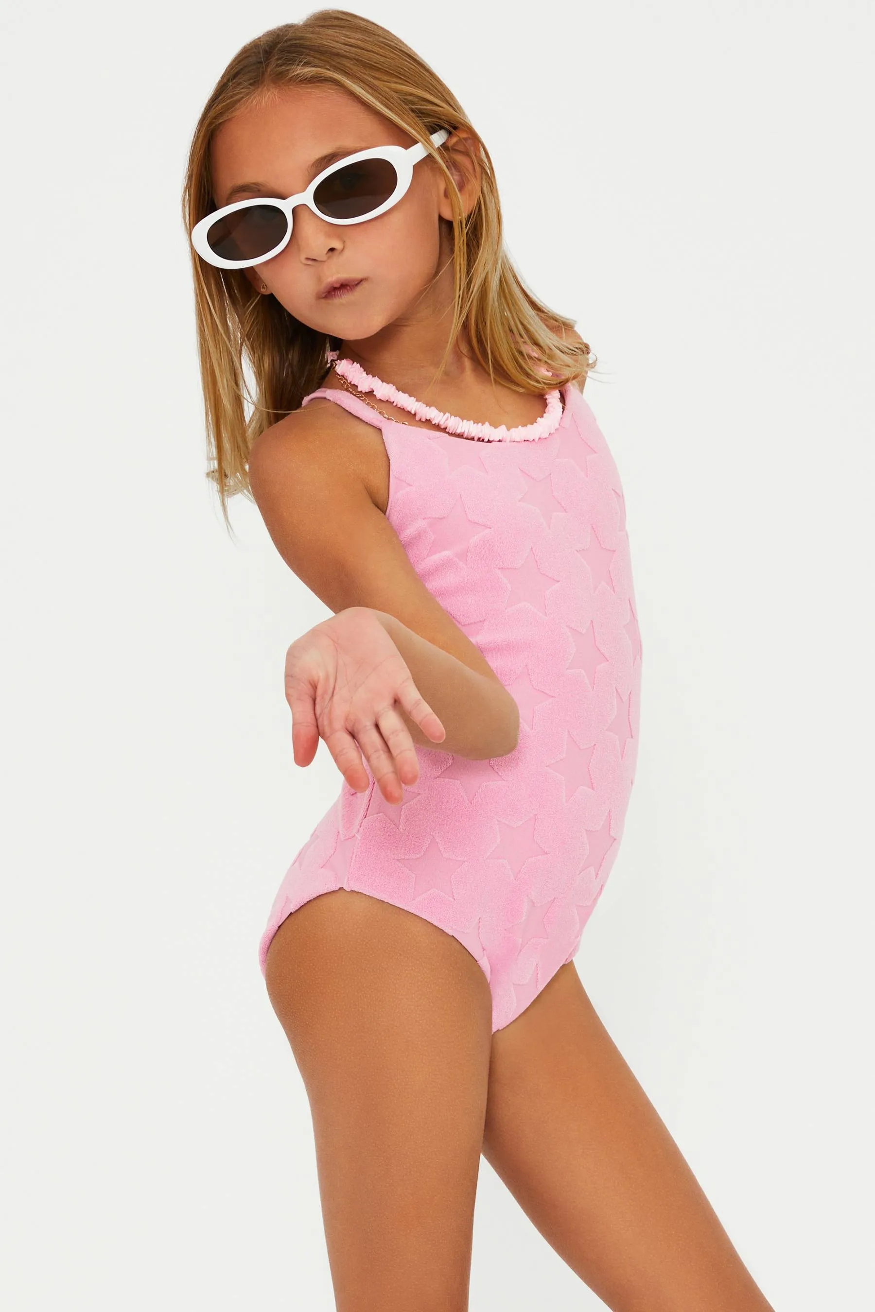 Little Julia One Piece Prism Pink Star Beach Riot