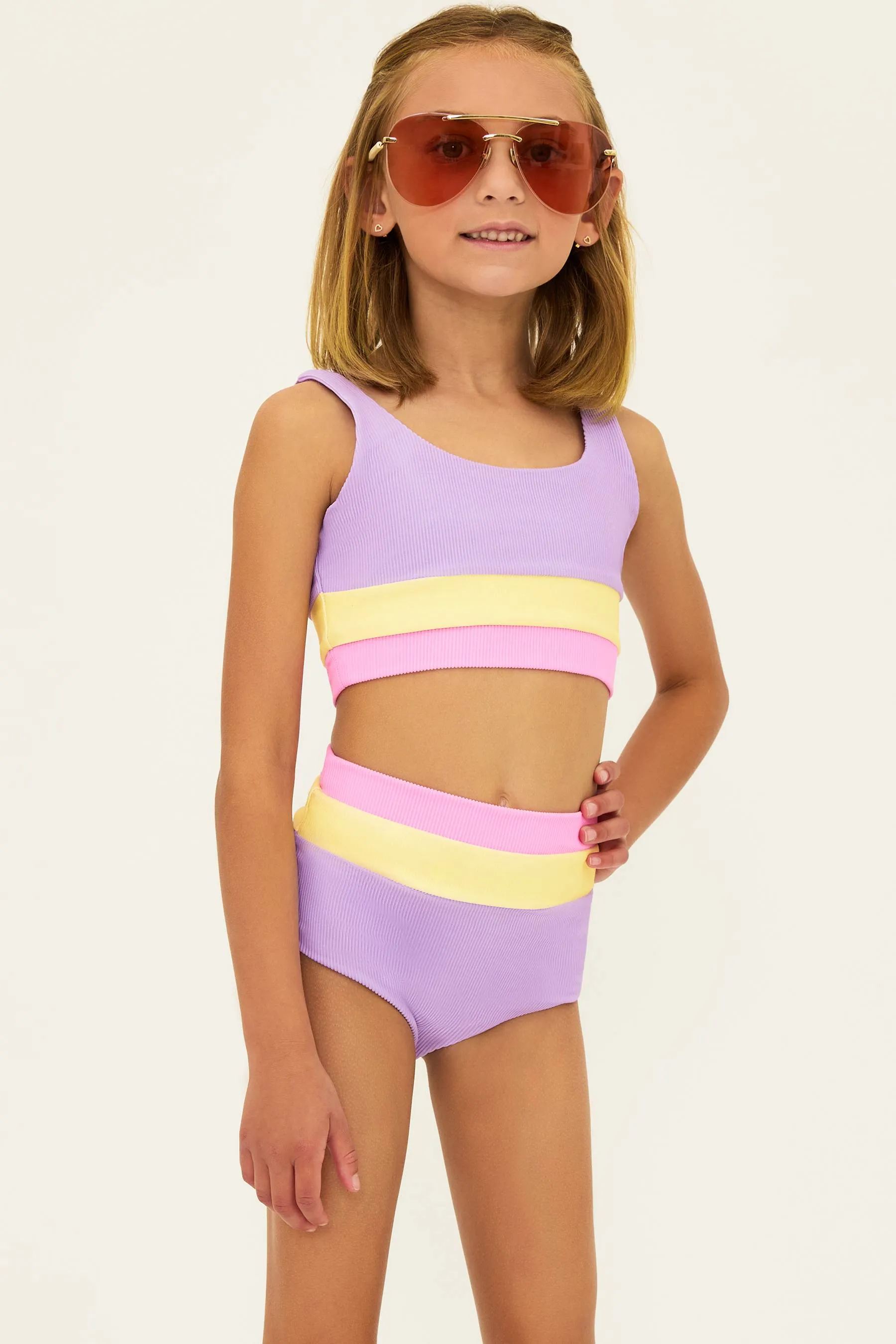 Little Mackenzie & Heidi Set Sublime Spring Colorblock Beach Riot
