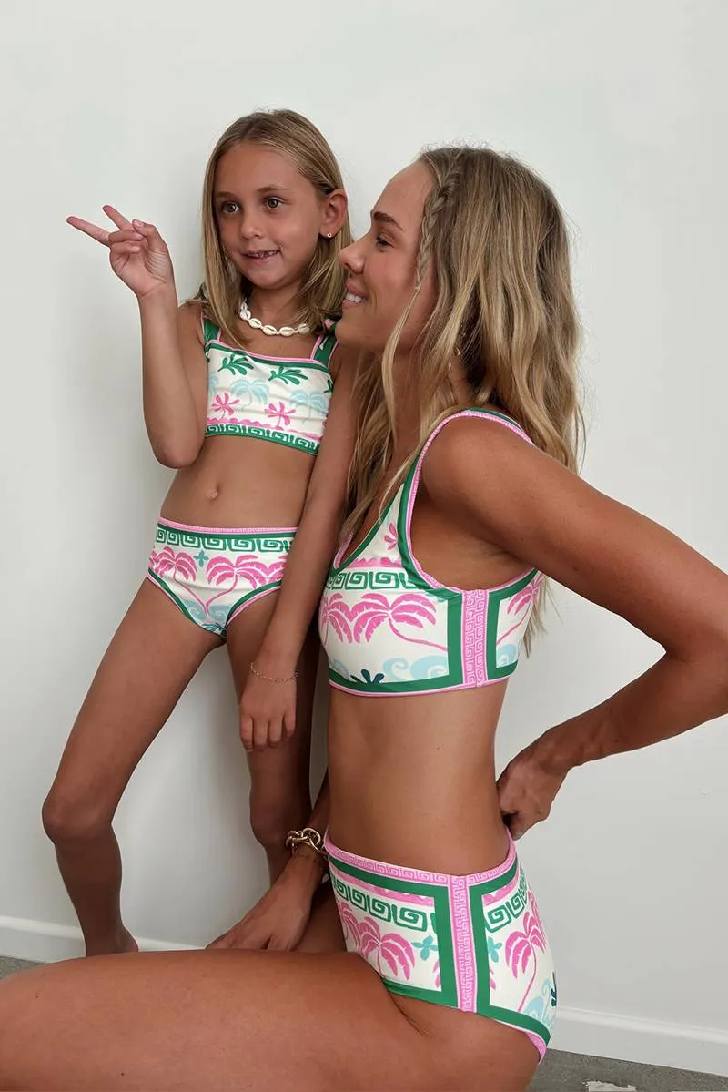 Little Stella & Janie Set Tropical Palm Beach Riot