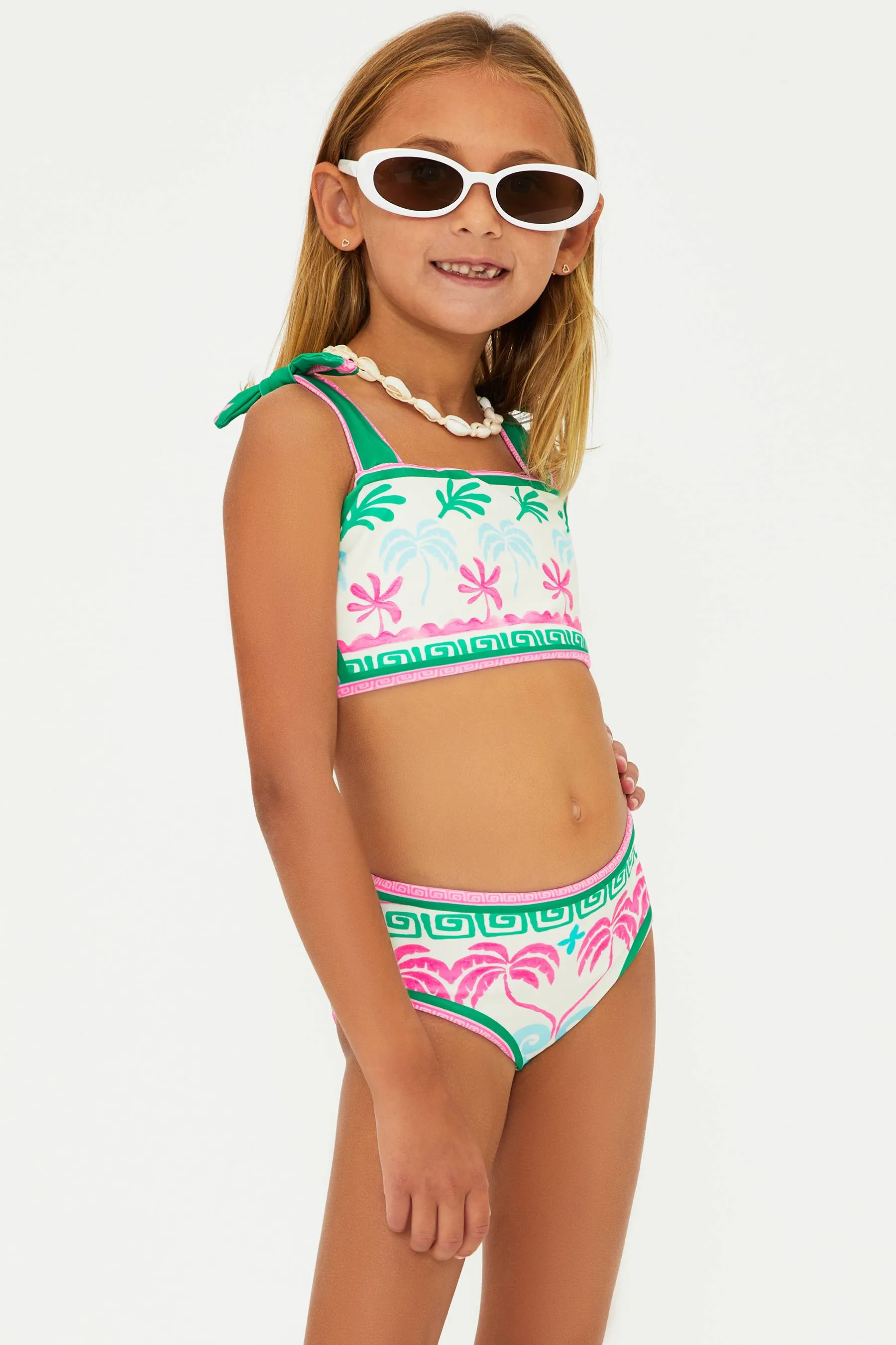 Little Stella & Janie Set Tropical Palm Beach Riot