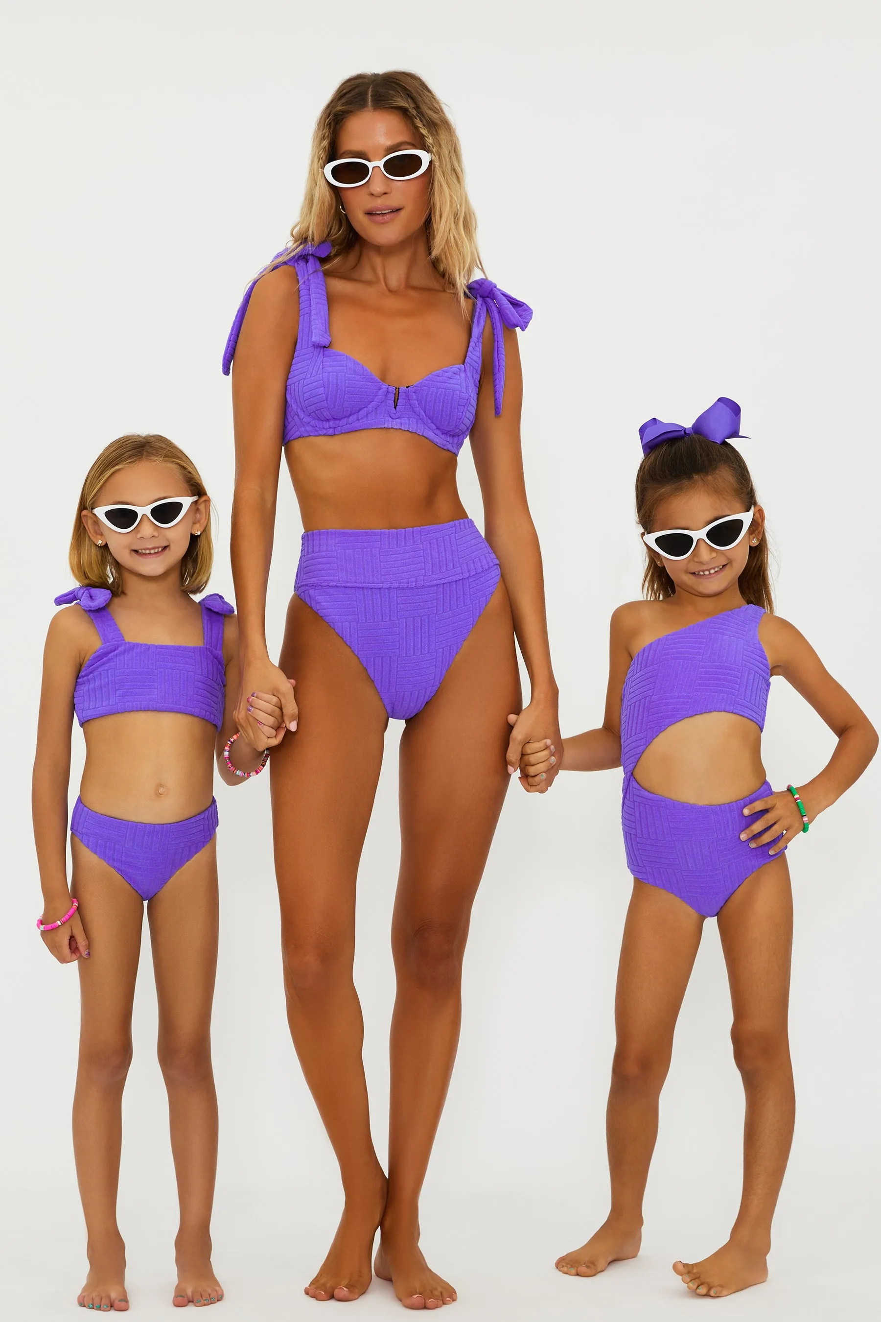 Little Stella Two Piece Ultra Violet Terry Beach Riot