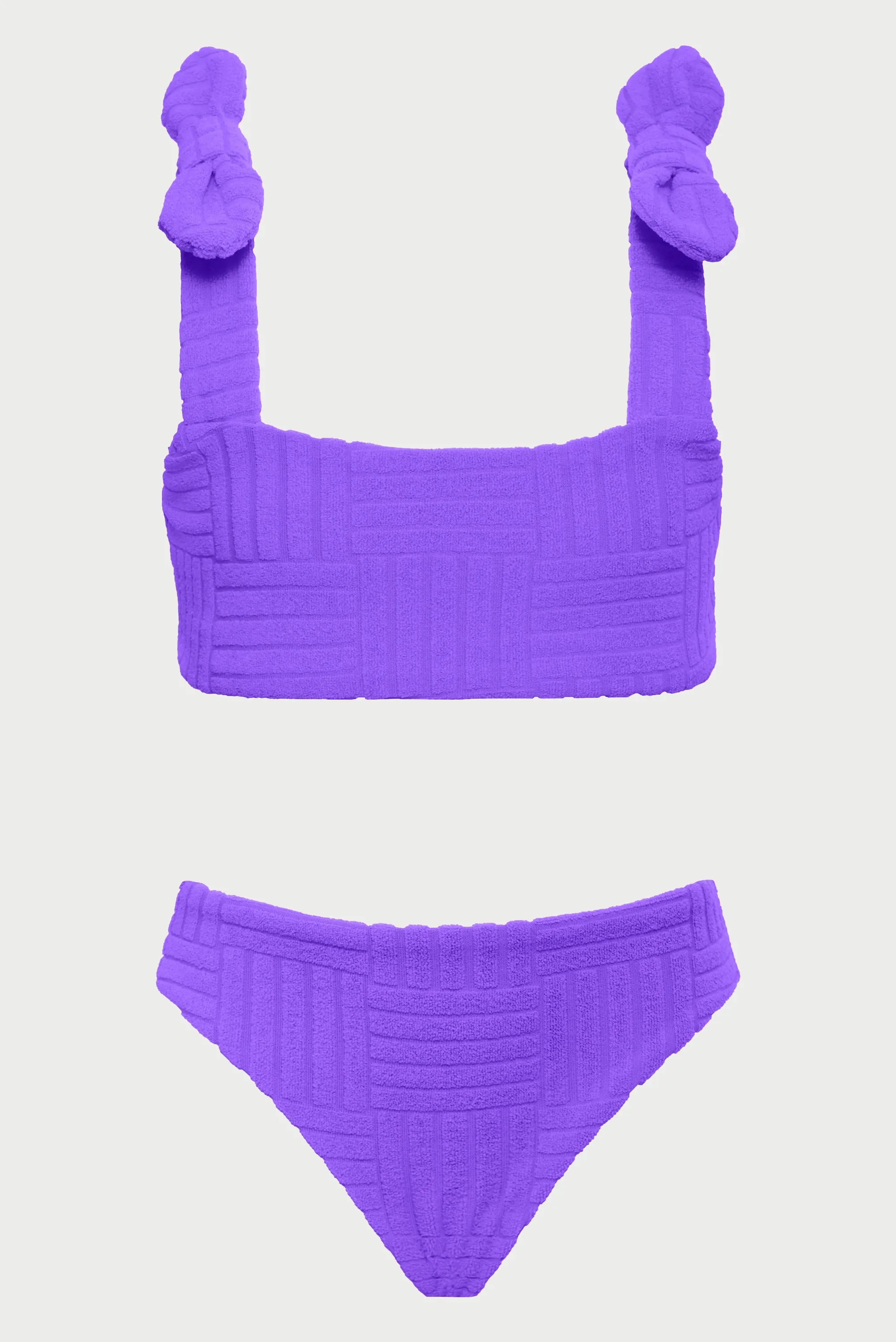 Little Stella Two Piece Ultra Violet Terry Beach Riot