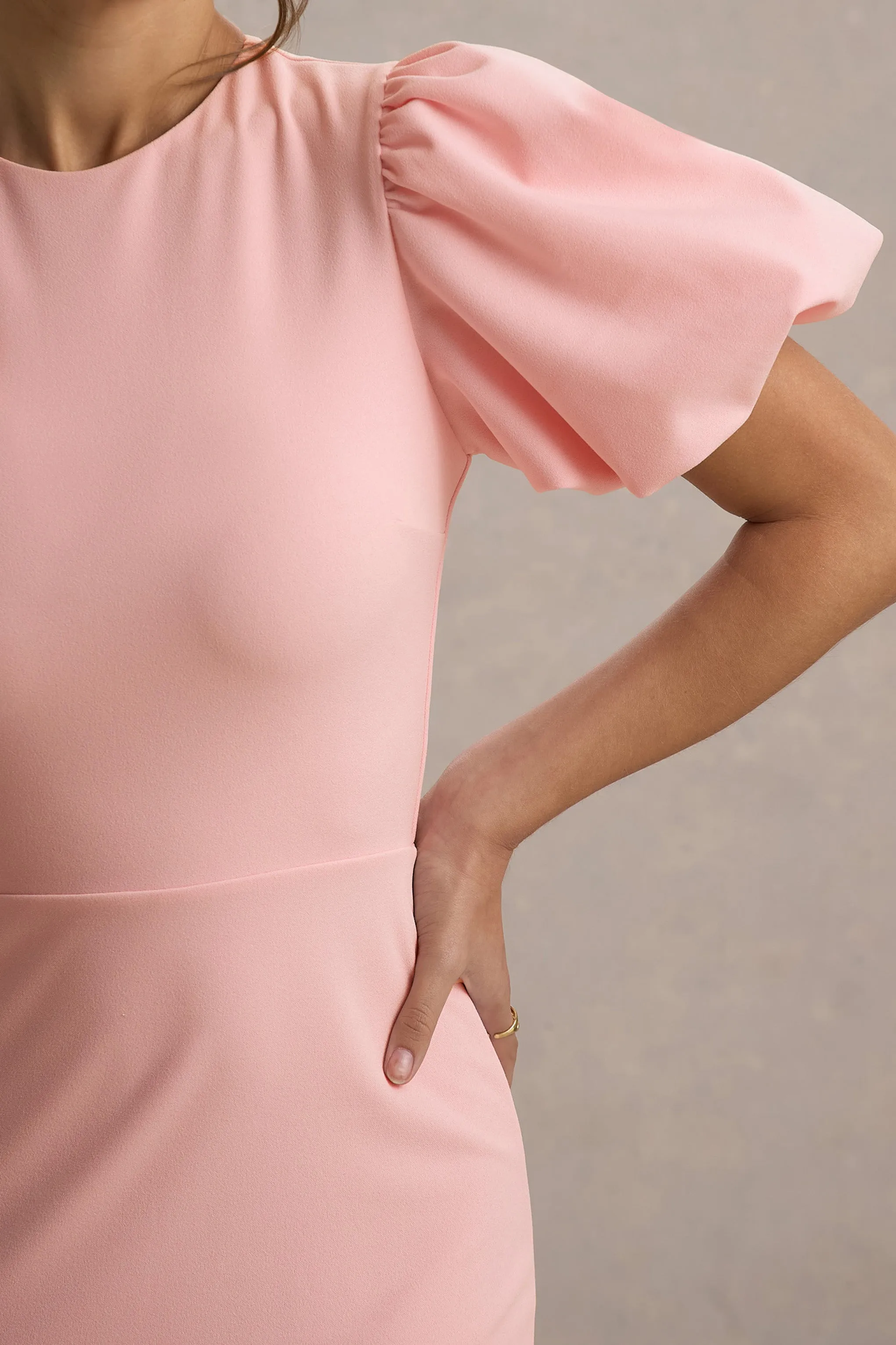 Love Letters | Pink Puff-Sleeve Maxi Dress Club L London