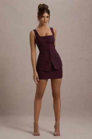 Maci | Port Tailored Square-Neck Mini Dress Club L London
