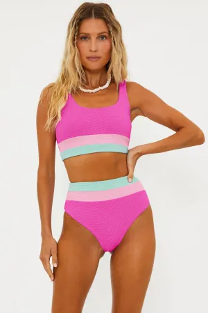 Mackenzie Top Blossom Colorblock Scrunch Beach Riot