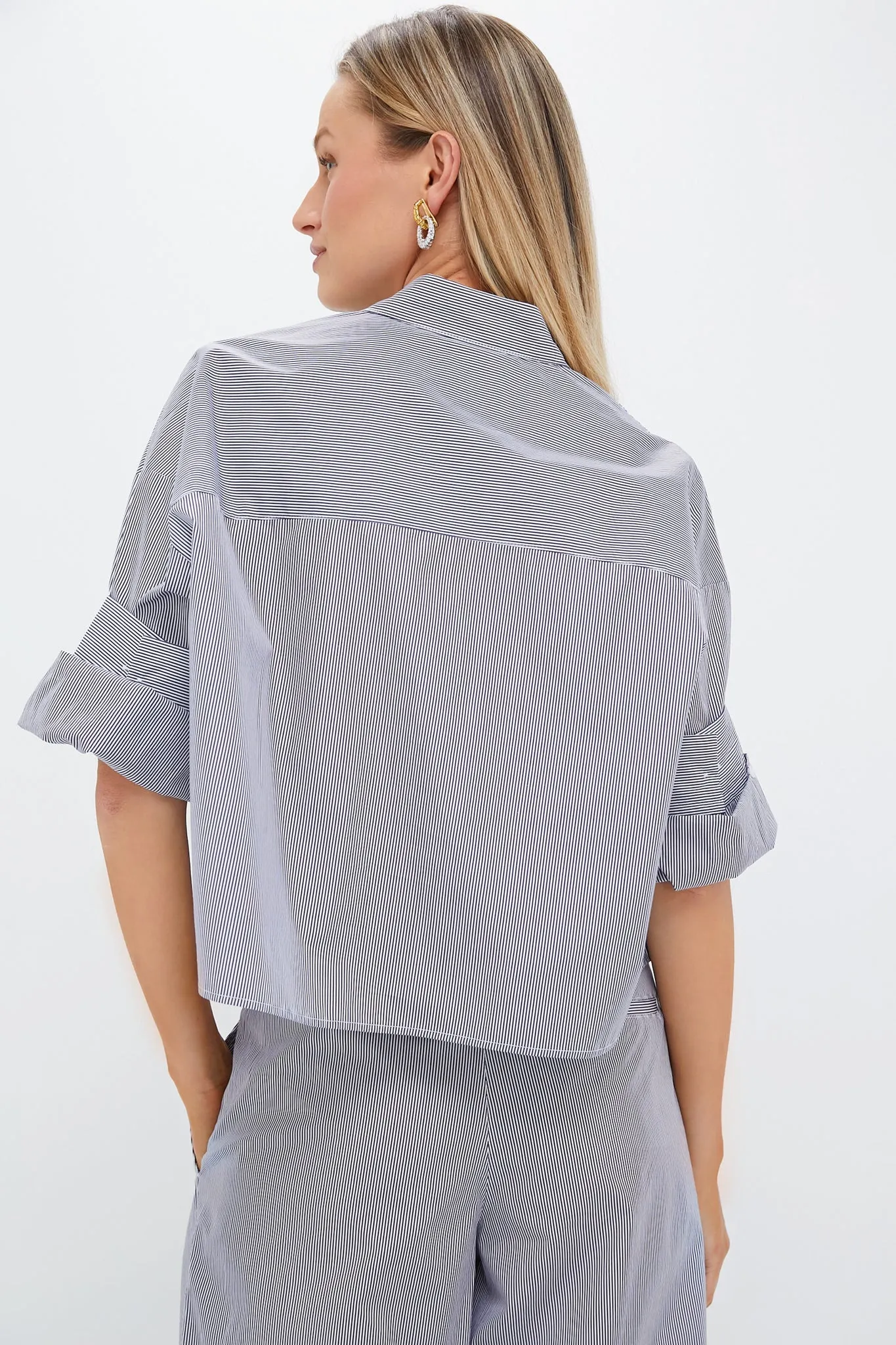 Midnight and White Striped Next Ex Shirt
