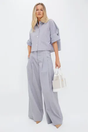 Midnight and White Striped Next Ex Shirt
