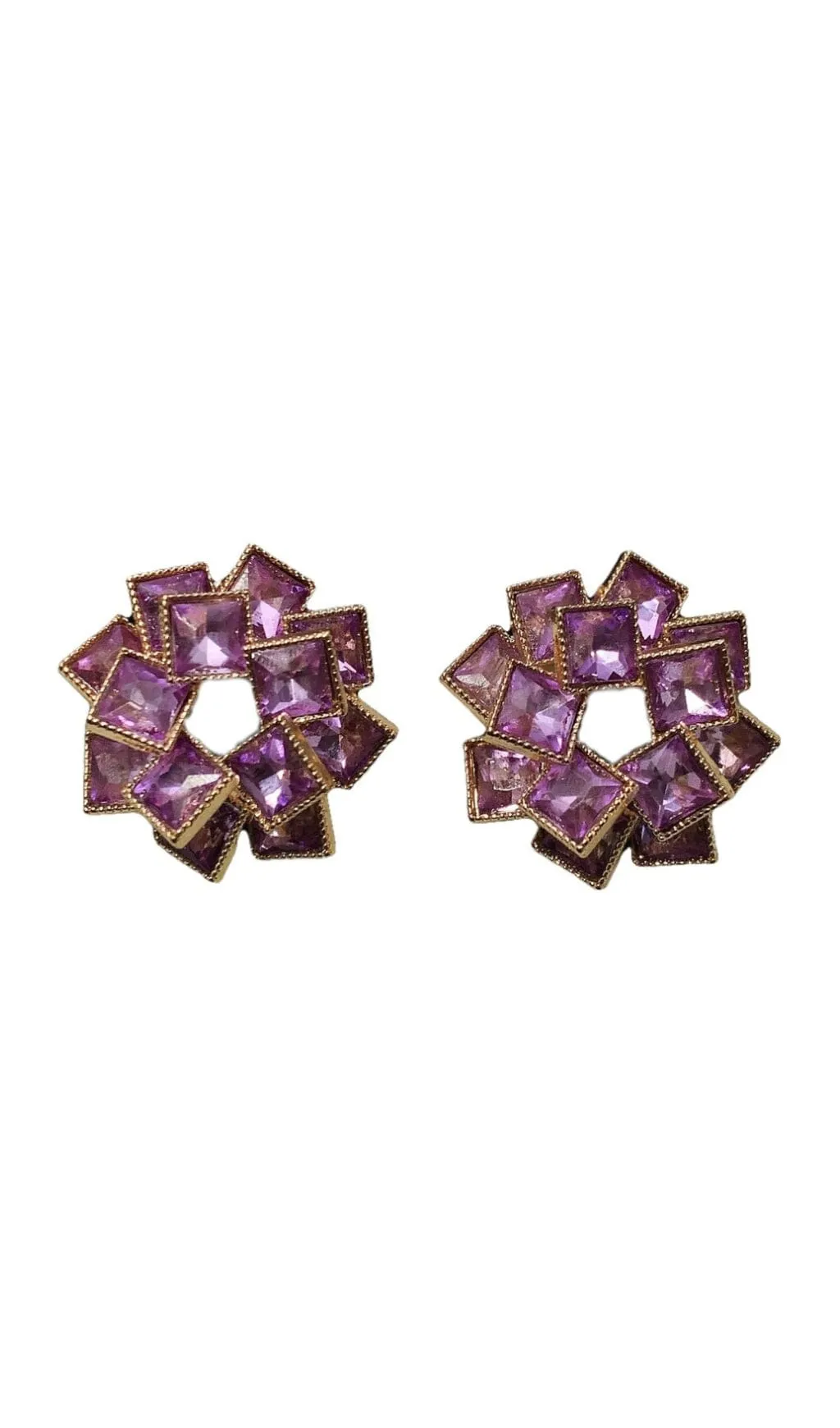 MULTI LAYER RHINESTONE EARRINGS Gloria Lanvin