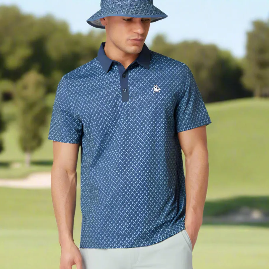 Original Penguin Petes Tee Time Polo Shirt - Black Iris