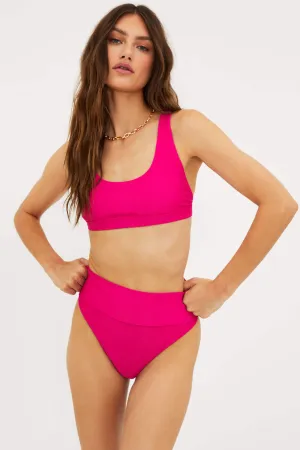Peyton Top Bright Fuchsia Beach Riot