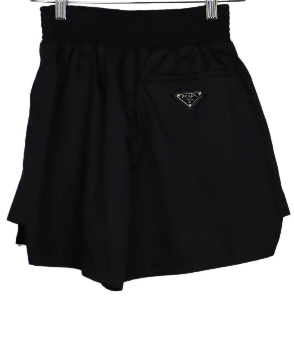 Prada Black Nylon Shorts sz 4