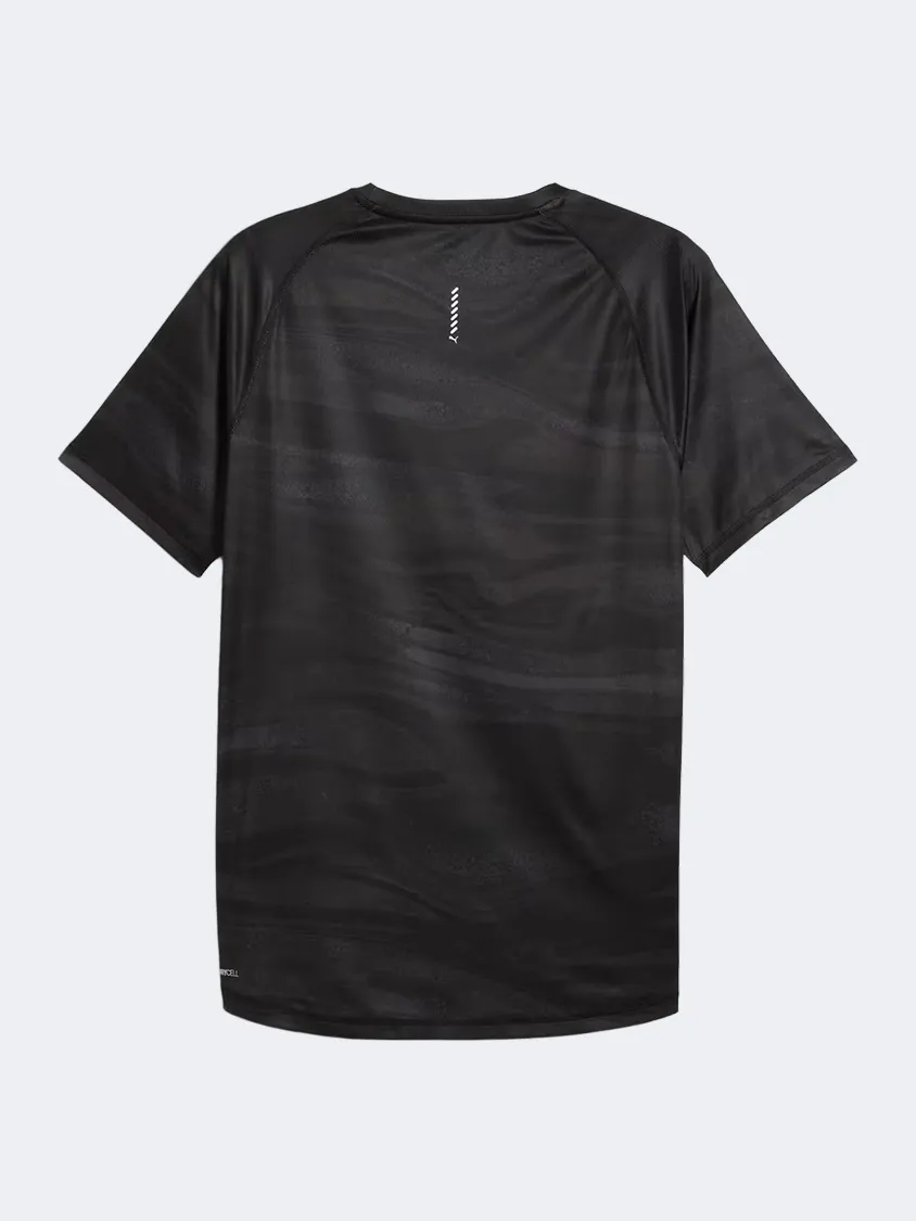 Puma Run Velocity Aop Men Running T-Shirt Black