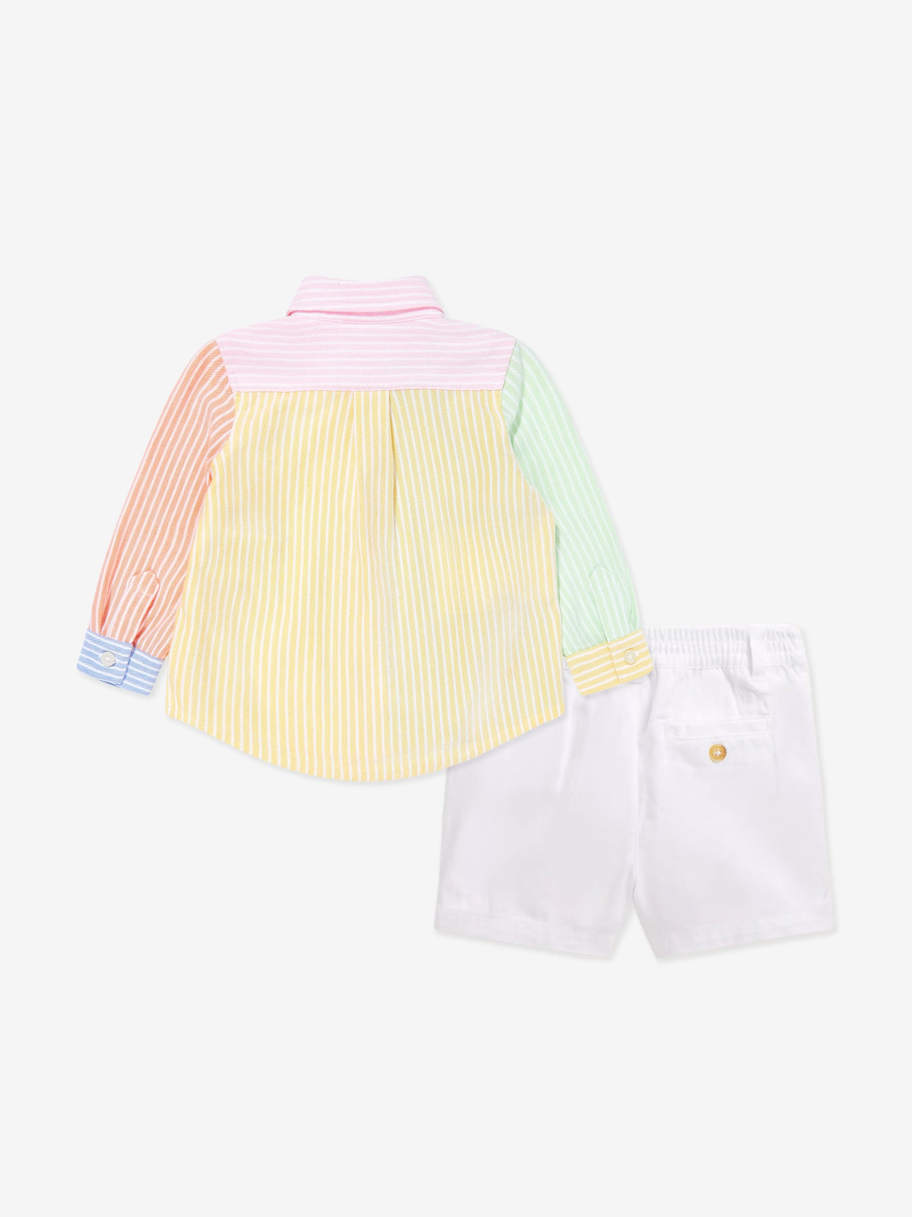 Ralph Lauren Baby Boys Shirt and Shorts Set in Multicolour
