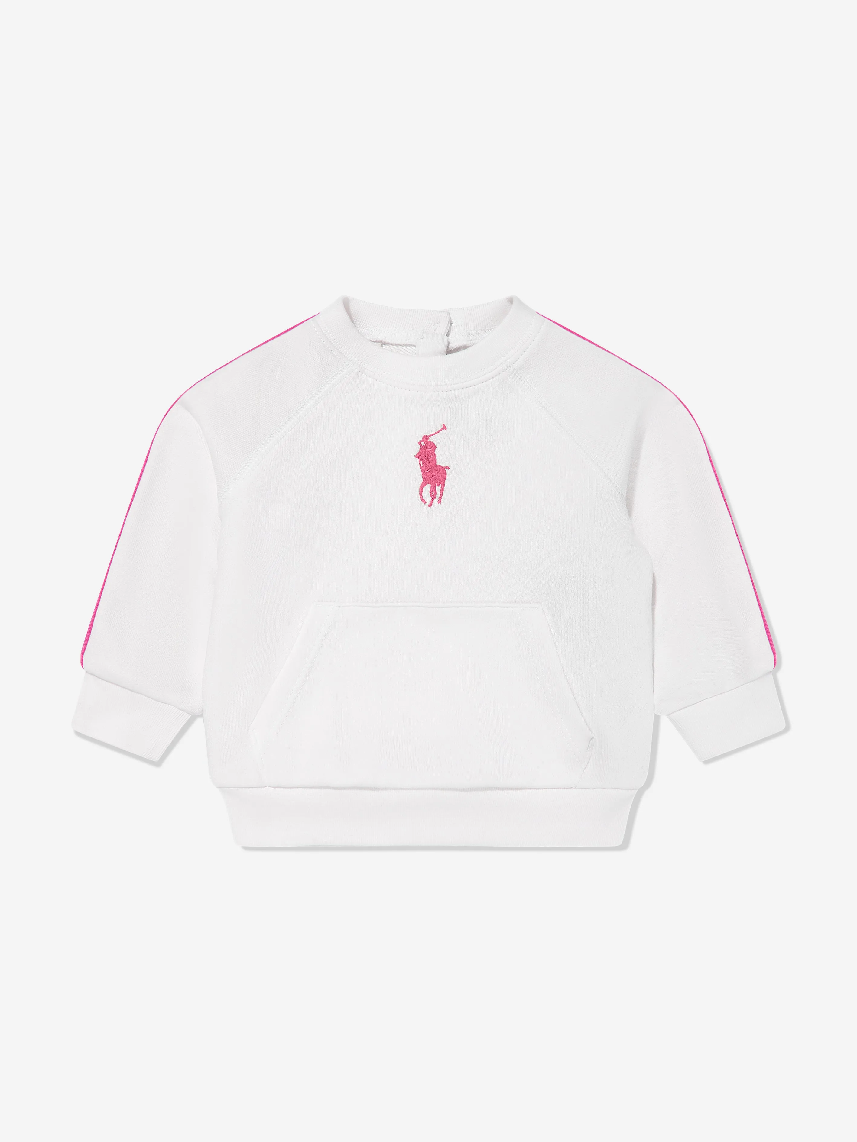 Ralph Lauren Baby Girls Big Pony Tracksuit in White