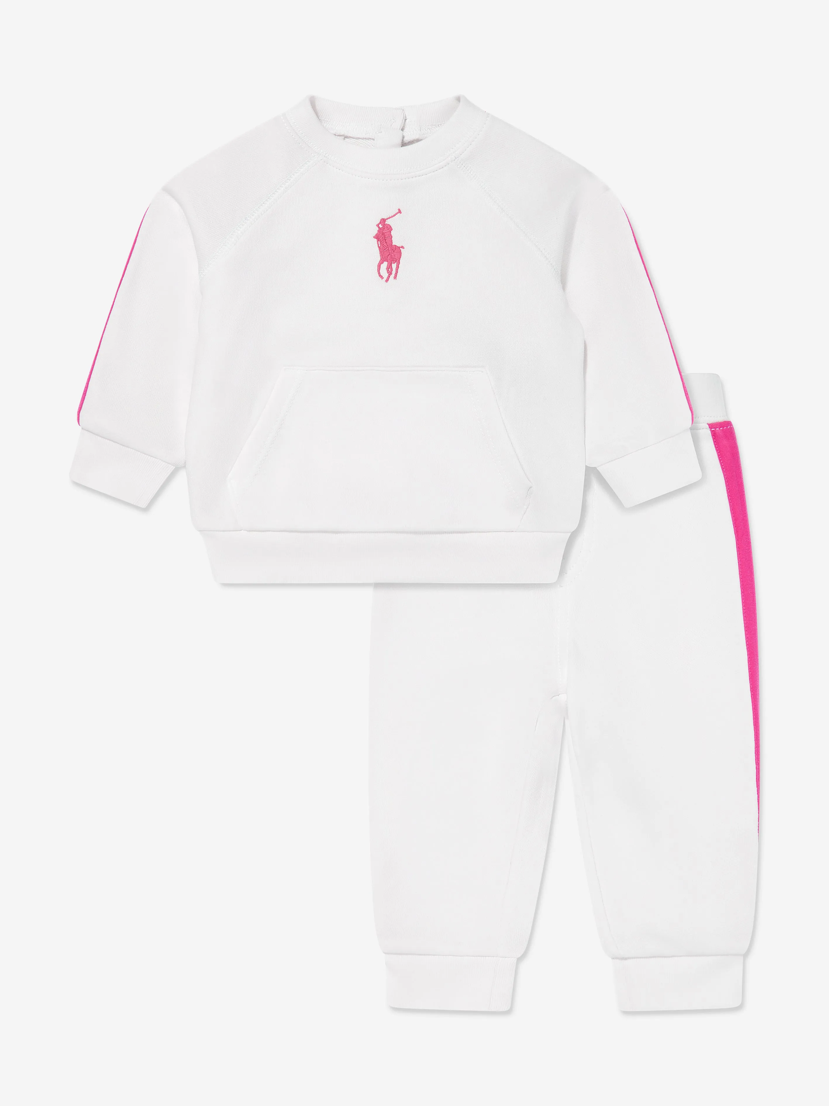 Ralph Lauren Baby Girls Big Pony Tracksuit in White