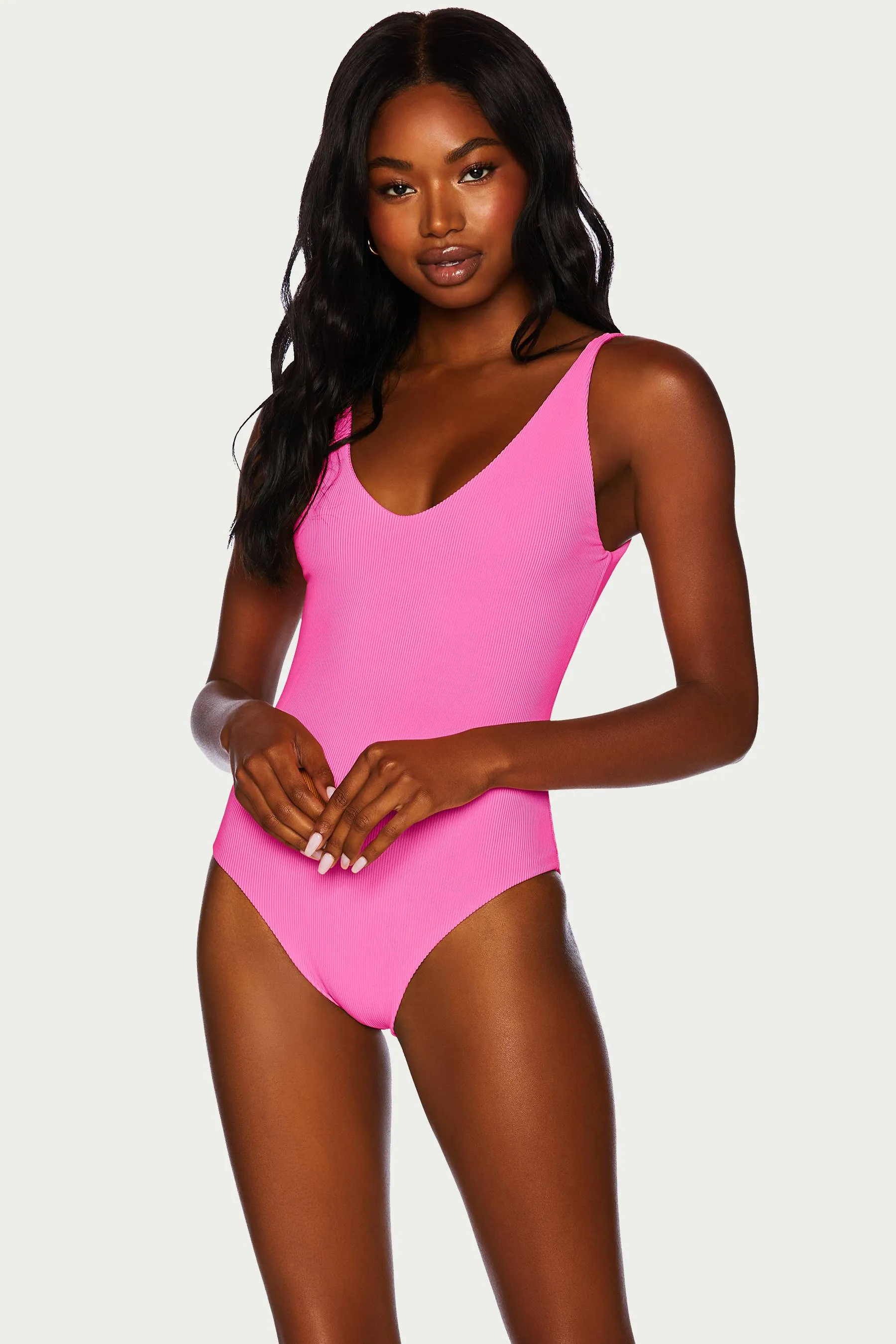 Reese One Piece Neon Pink Beach Riot