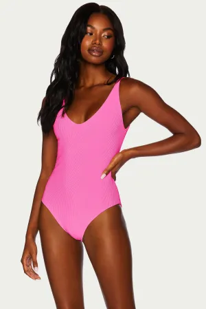 Reese One Piece Neon Pink Beach Riot