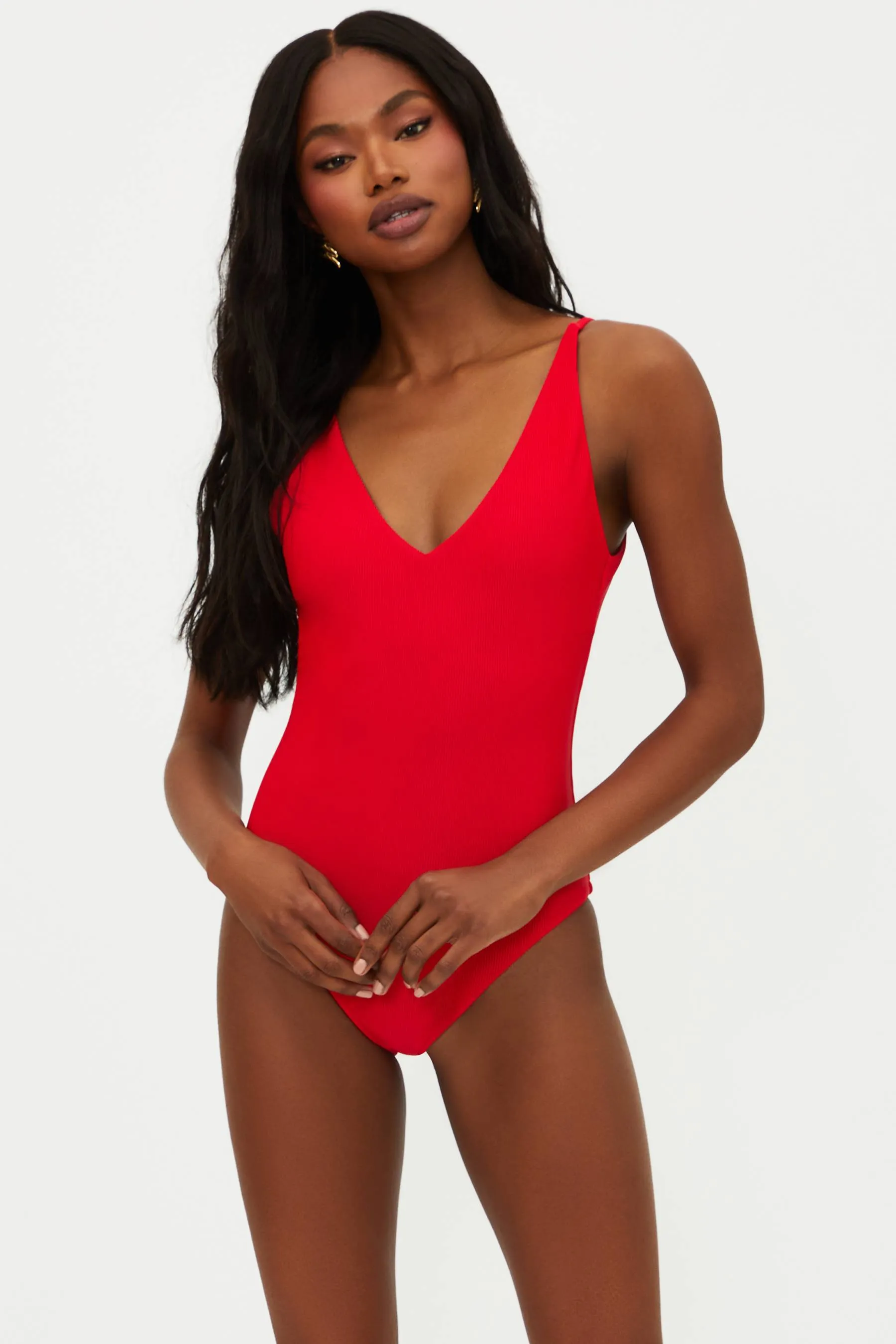Reese One Piece Red Beach Riot