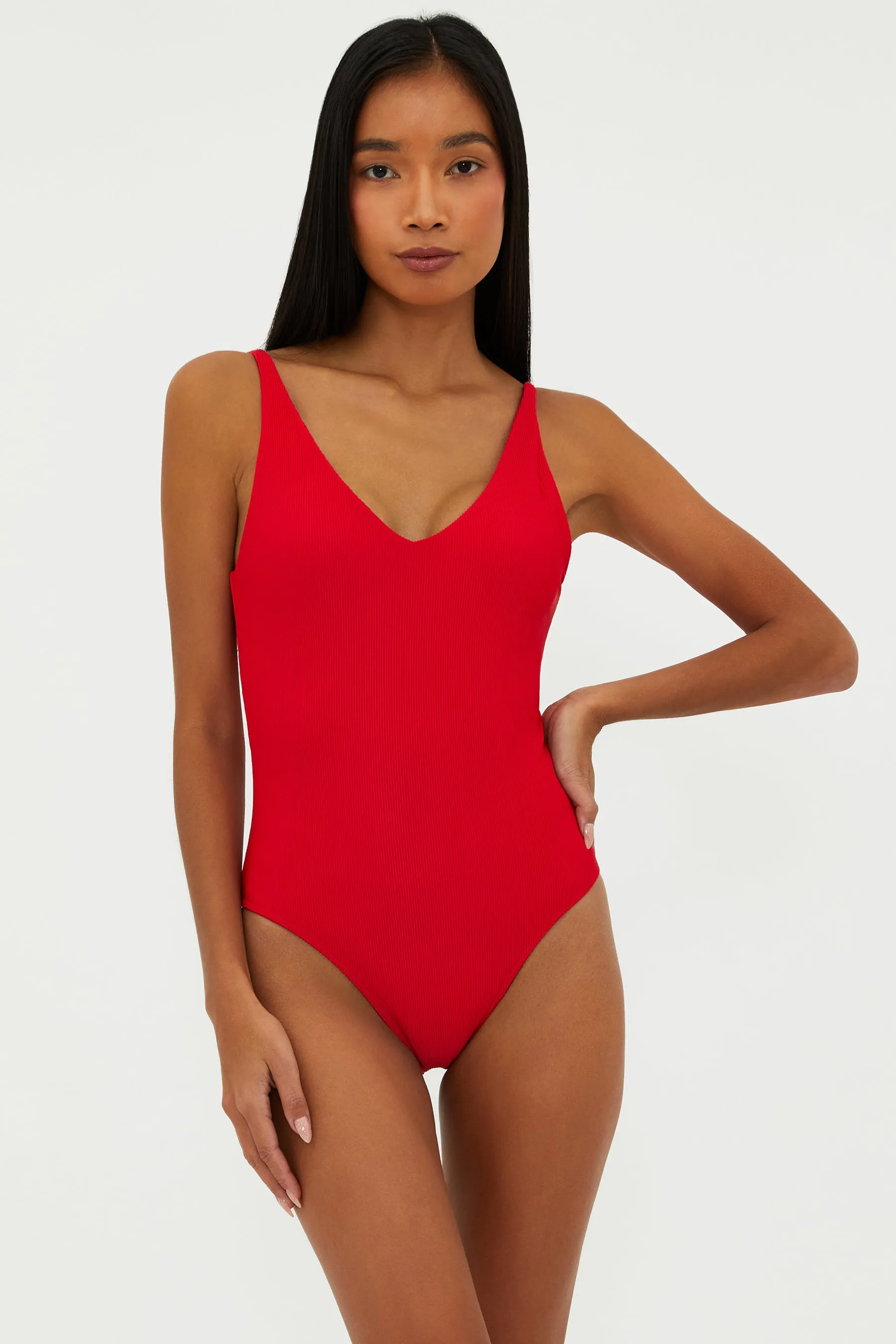 Reese One Piece Red Beach Riot