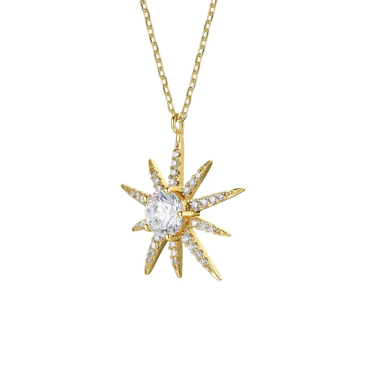 Rg Children's 18k Rose Gold Plated with Diamond Cubic Zirconia and Enamel Halo Heart Pendant Necklace