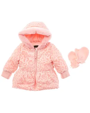 Rothschild Kids Flocked Peplum Jacket & Mittens