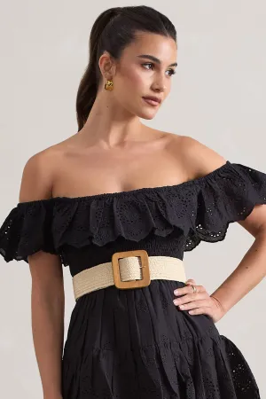 Salento | Beige Natural Woven Belt Club L London