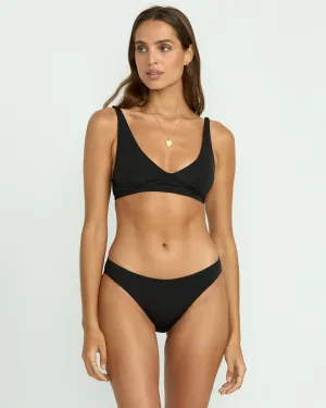 Sol Searcher Cami Plunge Bikini Top - Black Pebble Billabong