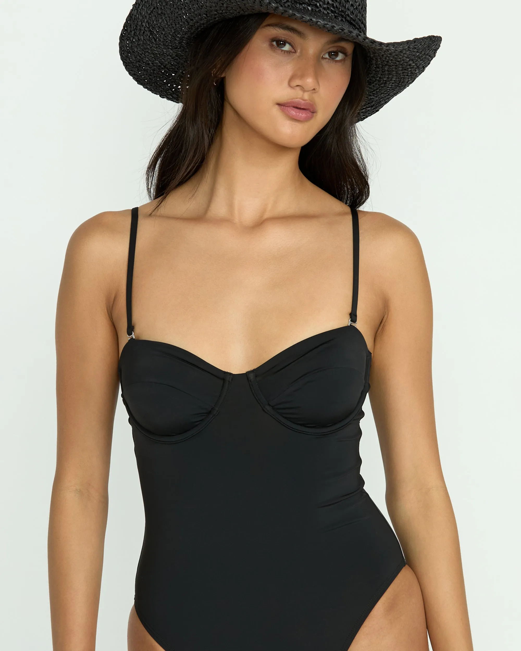 Sol Searcher Hailey One-Piece Swimsuit - Black Pebble Billabong