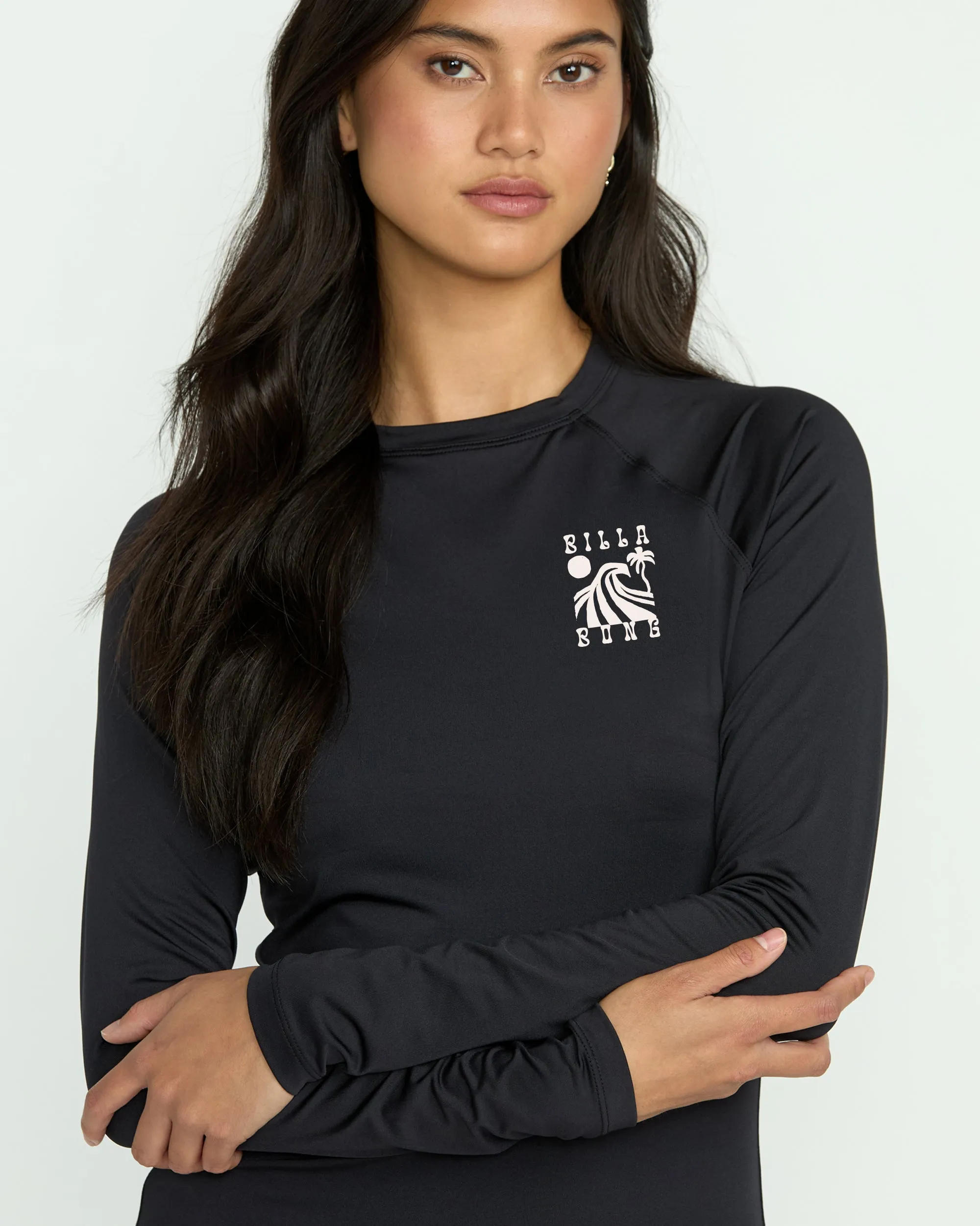 Sol Searcher Long Sleeve Rashguard - Black Pebble Billabong