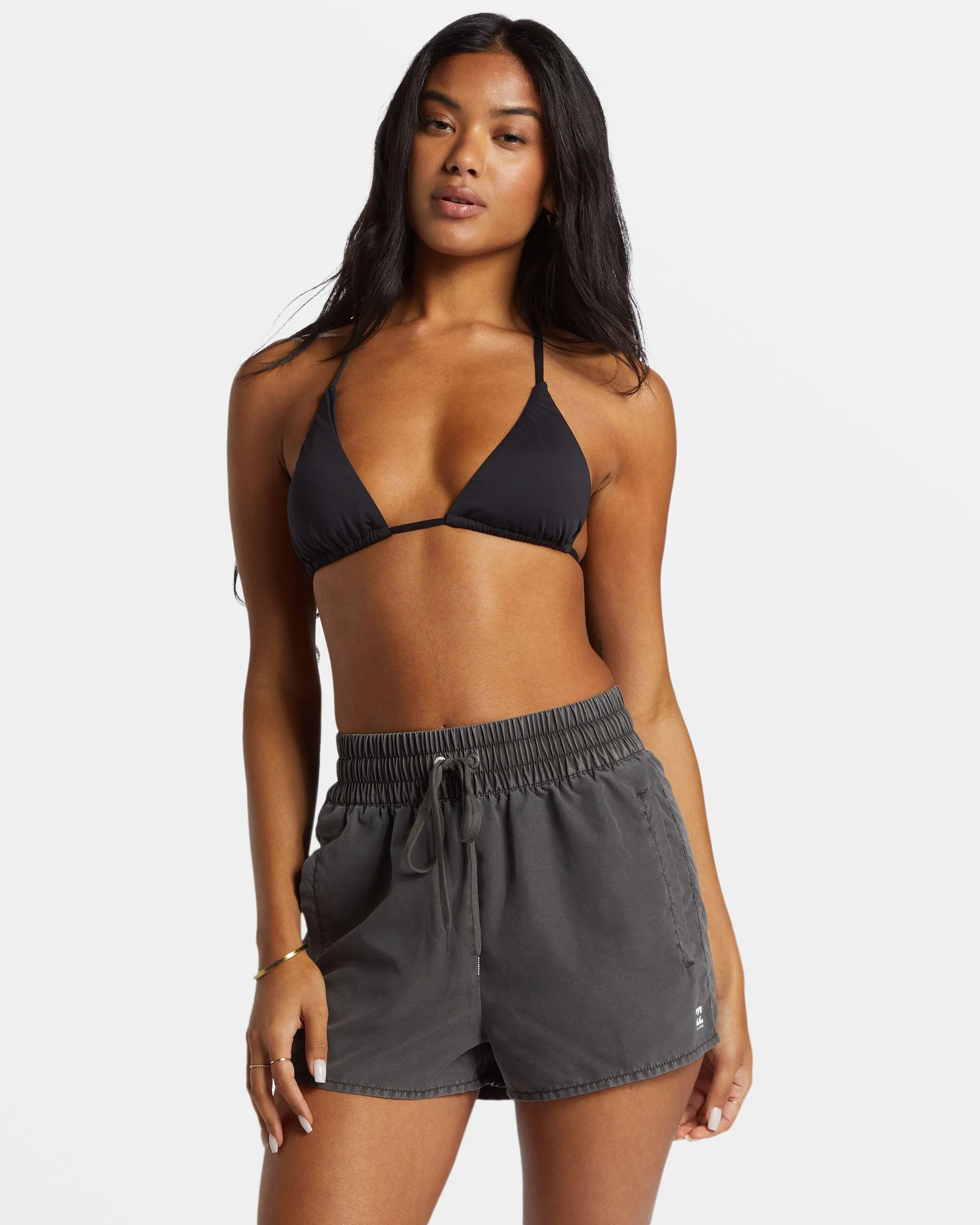 Sol Searcher New Elastic Waist Swim Shorts - Black Pebble Billabong