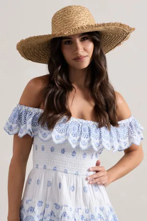 Solara | Beige Straw Sun Hat Club L London
