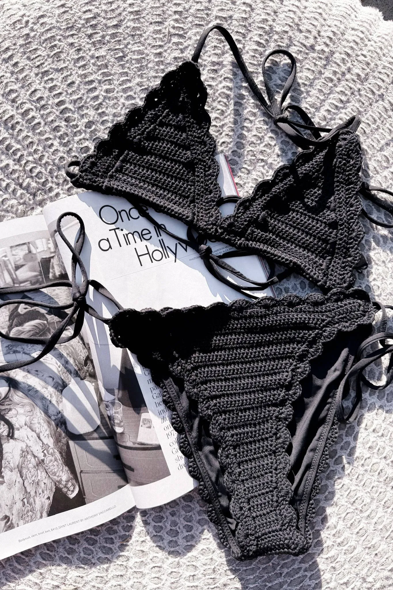 Soleil Bottom Black Crochet Beach Riot
