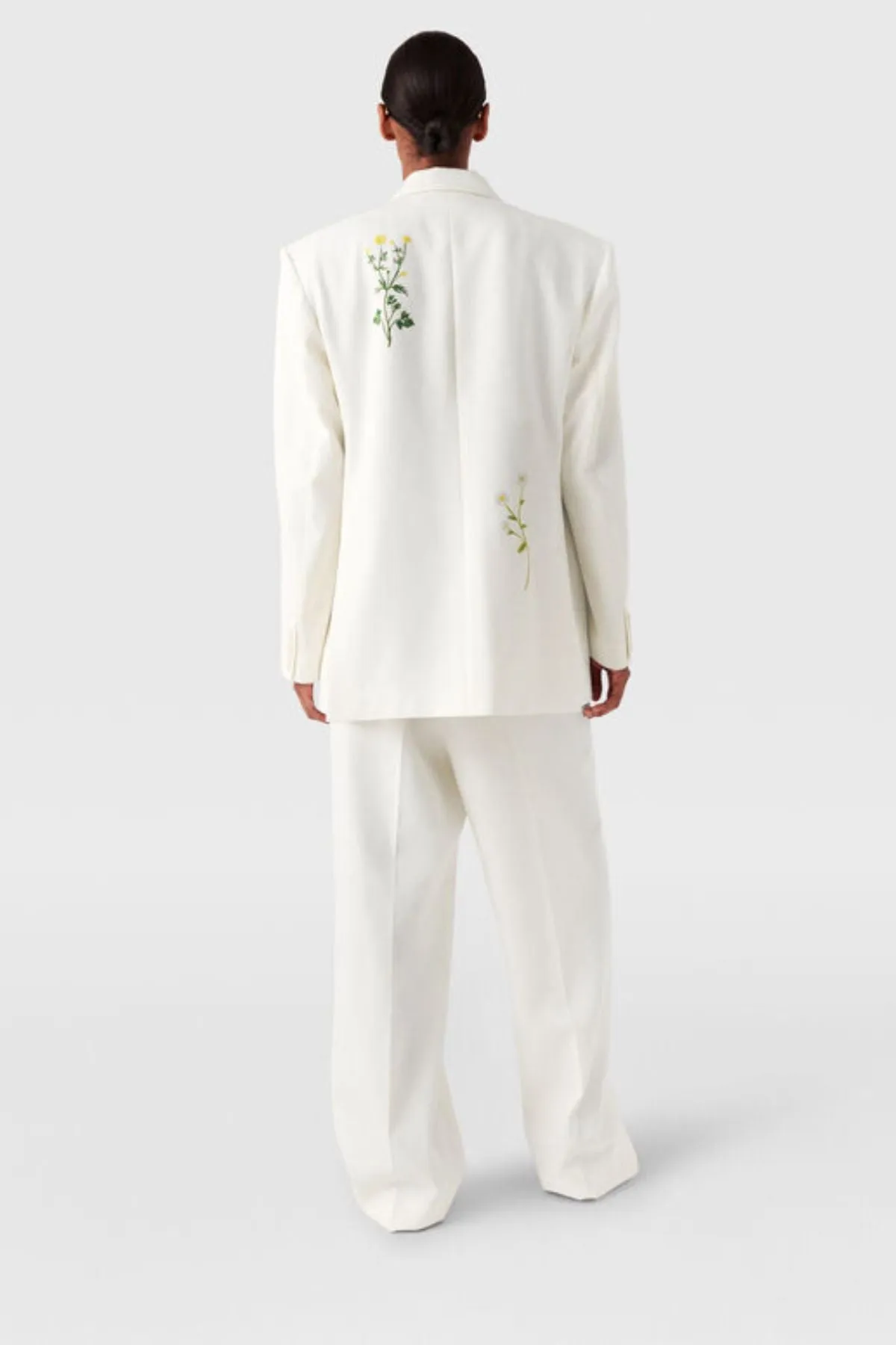 Stella McCartney Floral Double Breasted Blazer - Cream MCCARTNEY