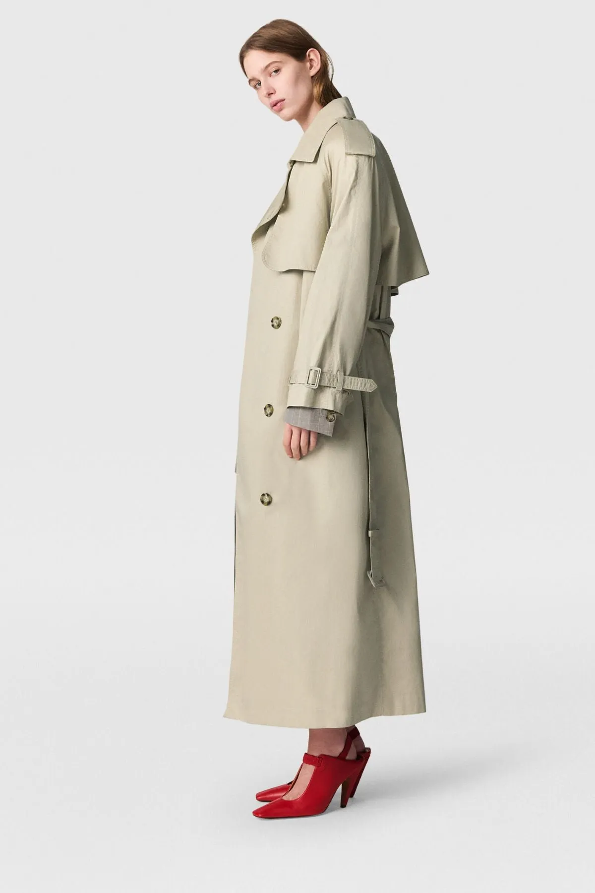 Stella McCartney Padded Shoulder Trench - Pebble MCCARTNEY